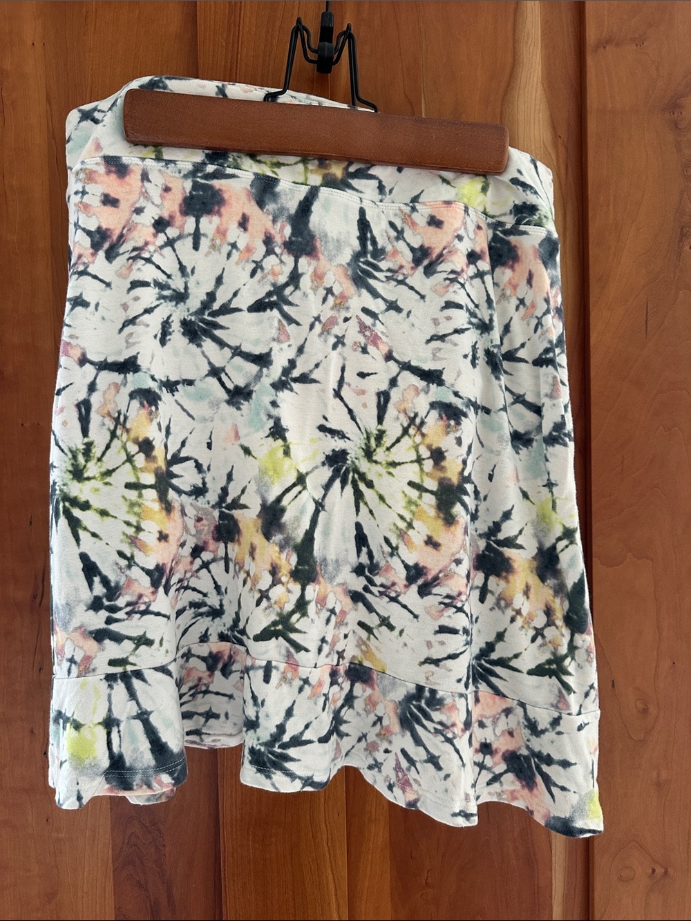 Tribal Tie-Dye Circle Skirt - White Multi